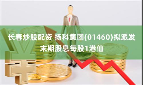 长春炒股配资 扬科集团(01460)拟派发末期股息每股1港仙